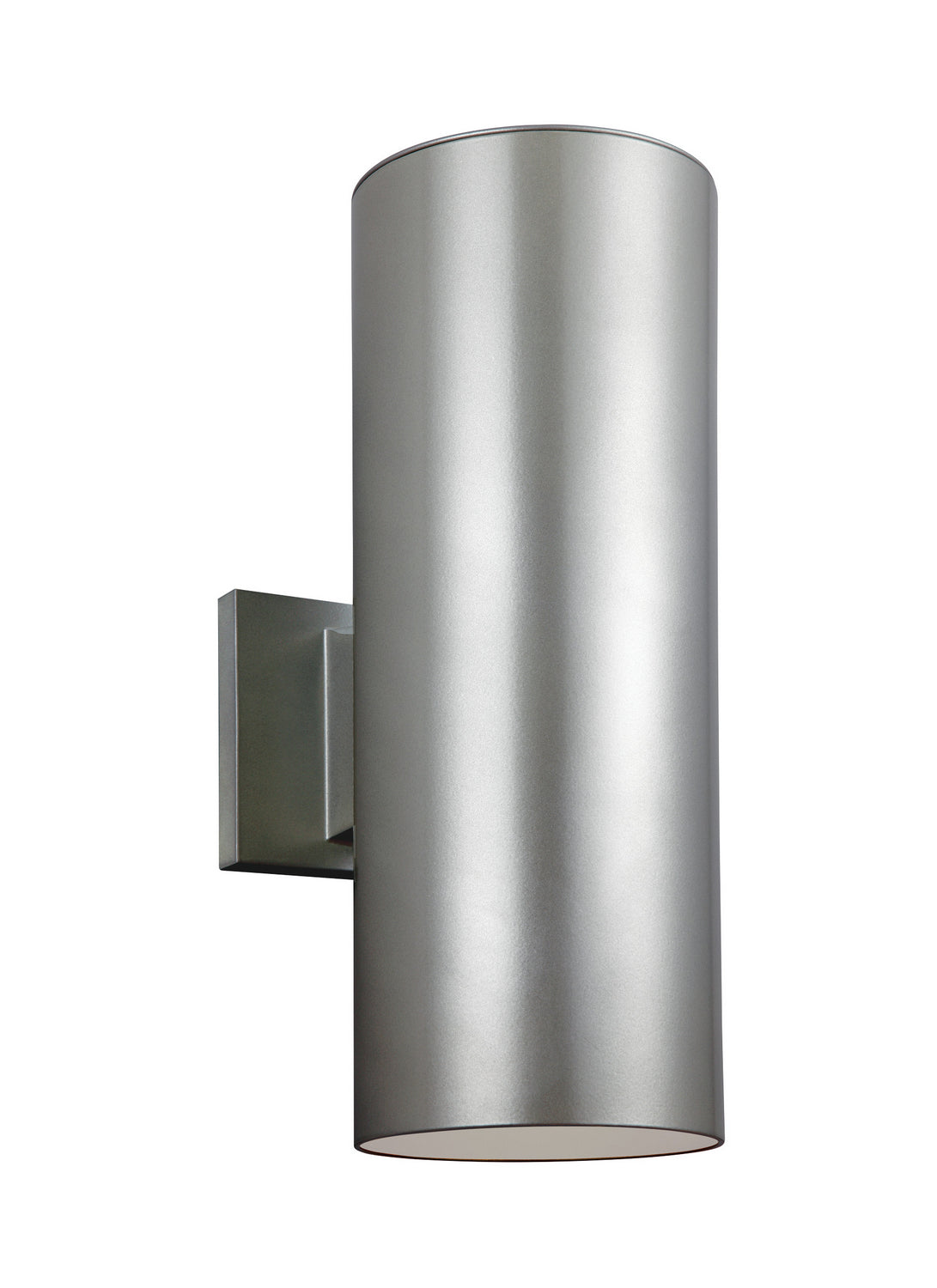 Outdoor Cylinders Two Light Outdoor Wall Lantern in Painted Brushed Nickel