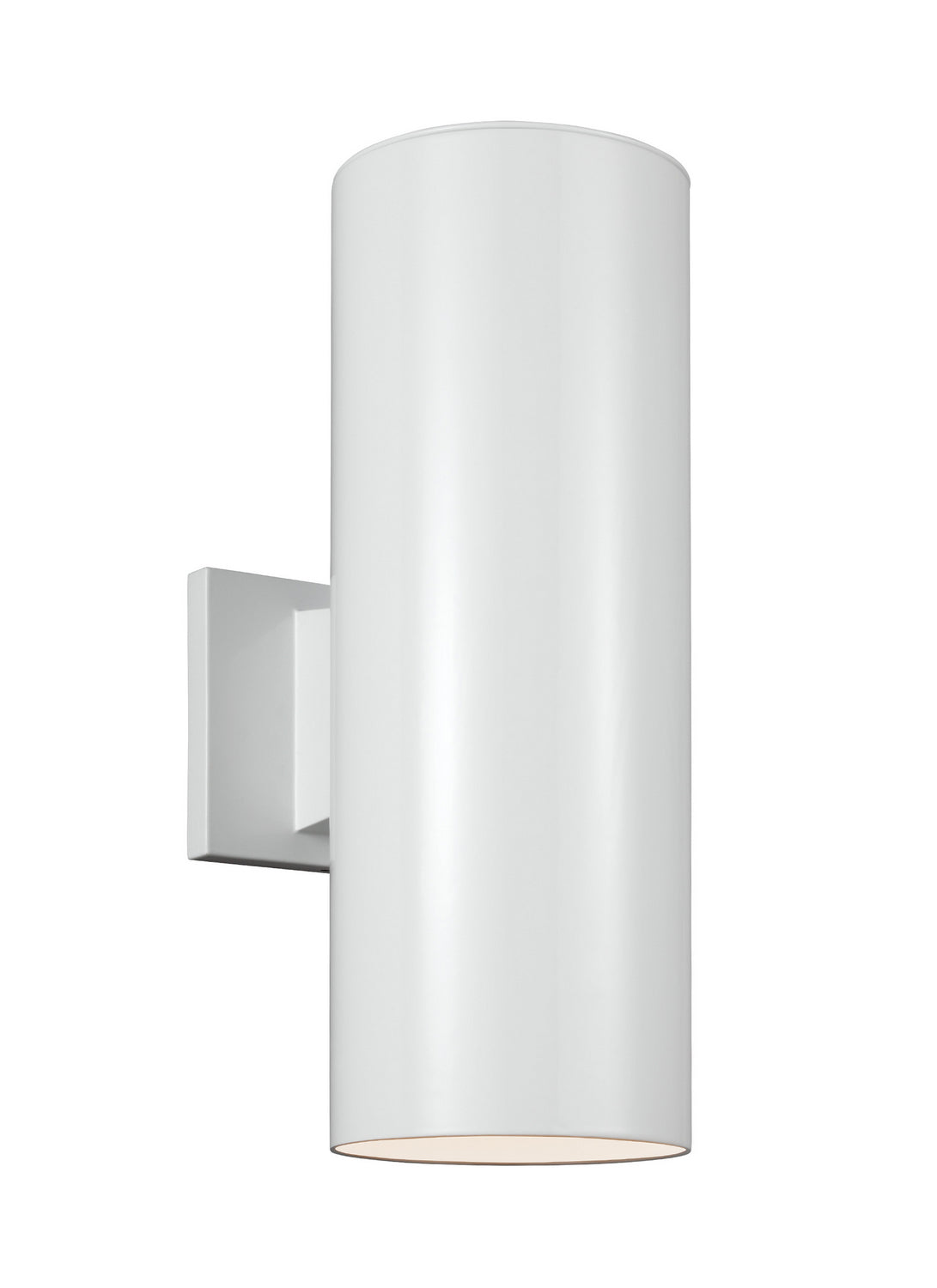 Outdoor Cylinders Two Light Outdoor Wall Lantern in White