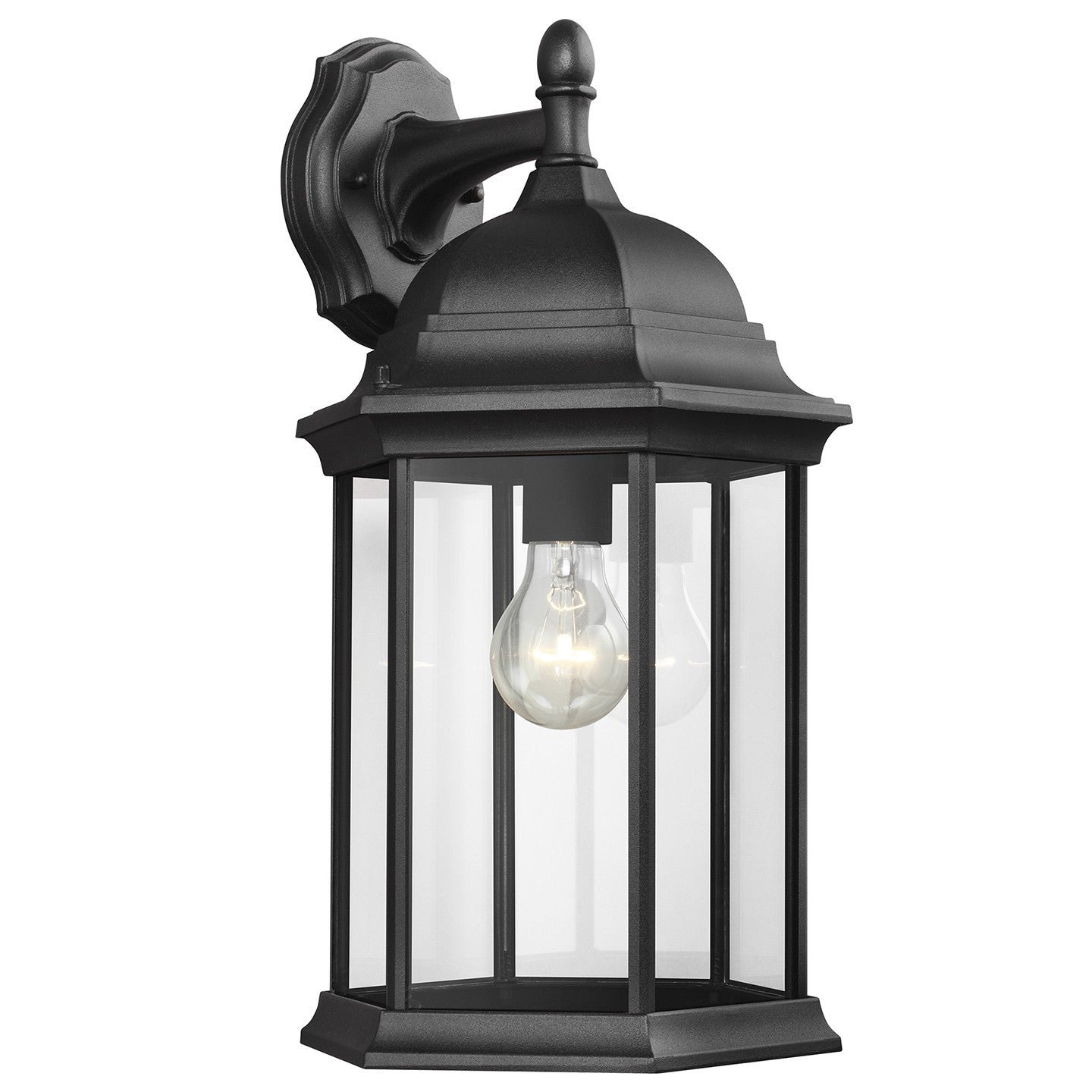 Sevier One Light Outdoor Wall Lantern in Black