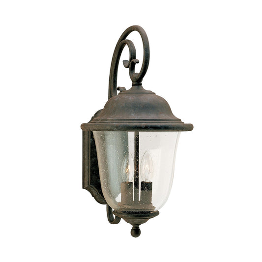 Trafalgar Two Light Outdoor Wall Lantern in Oxidized Bronze