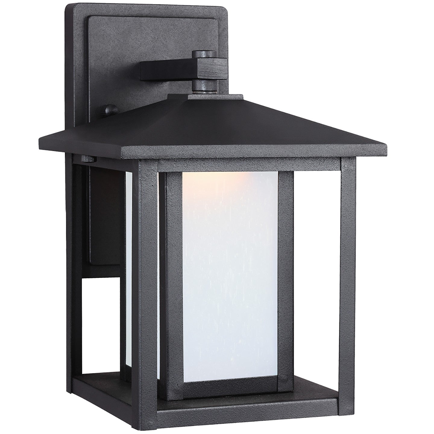 Hunnington One Light Outdoor Wall Lantern in Black
