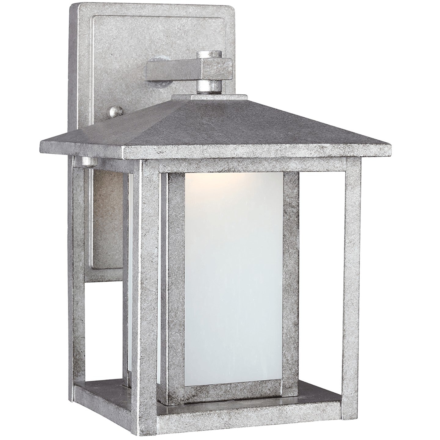 Hunnington One Light Outdoor Wall Lantern in Weathered Pewter