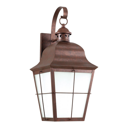 Chatham One Light Outdoor Wall Lantern in Weathered Copper
