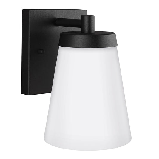 Renville One Light Outdoor Wall Lantern in Black