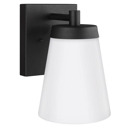 Renville One Light Outdoor Wall Lantern in Black