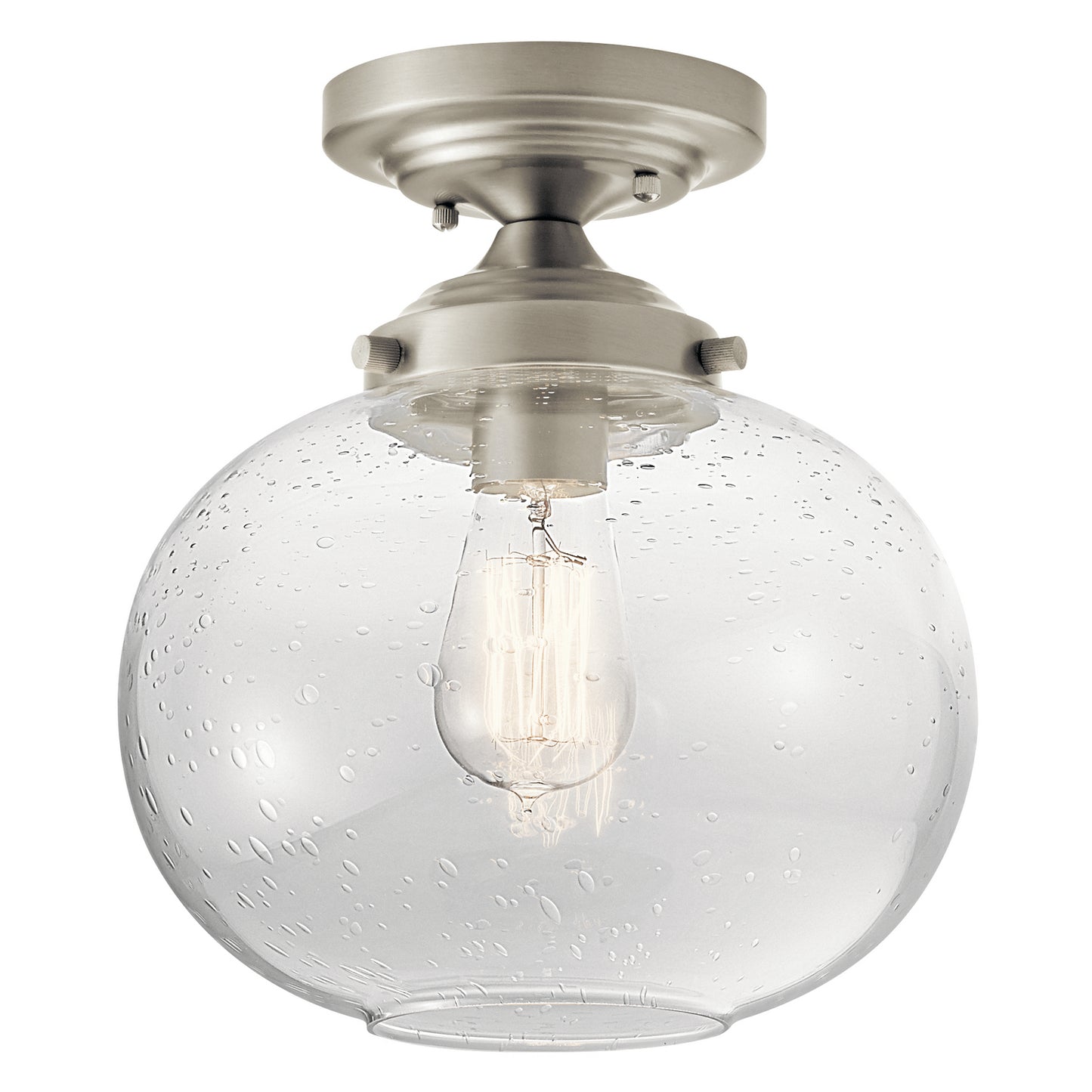 Avery One Light Semi Flush Mount in Brushed Nickel