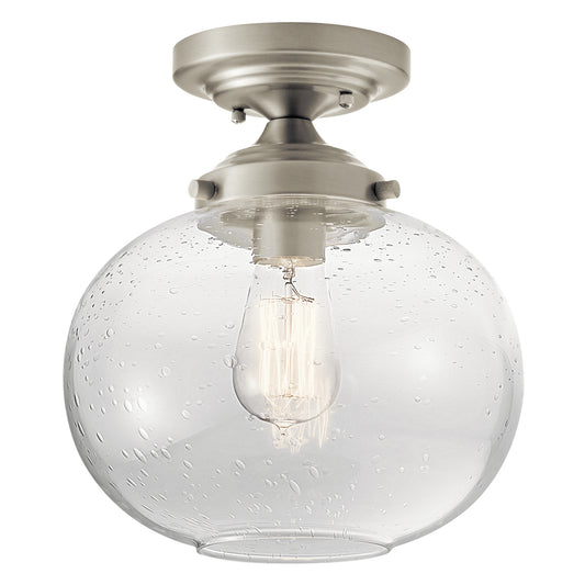 Avery One Light Semi Flush Mount in Brushed Nickel