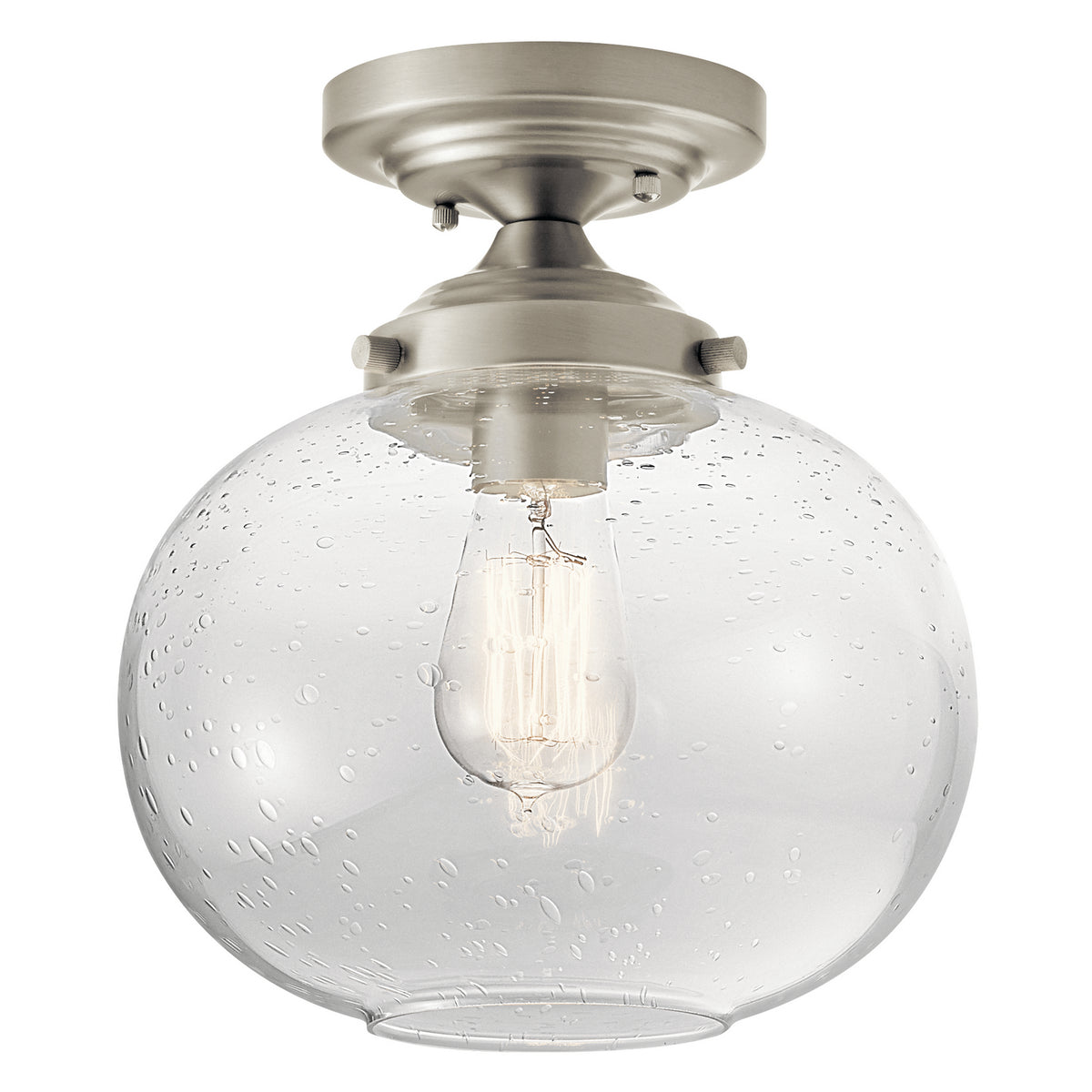 Avery One Light Semi Flush Mount in Brushed Nickel