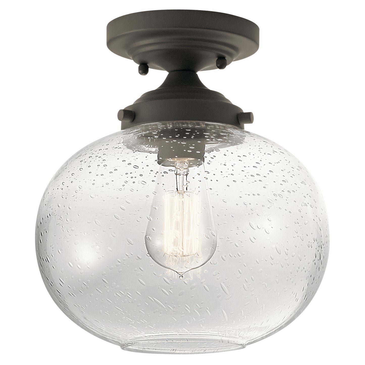 Avery One Light Semi Flush Mount in Olde Bronze