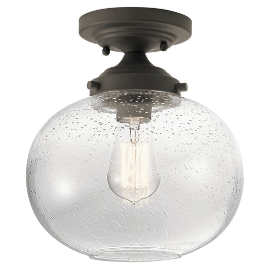 Avery One Light Semi Flush Mount in Olde Bronze