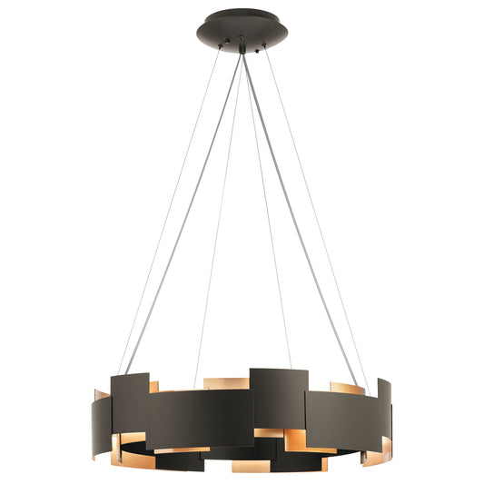 Moderne LED Chandelier in Olde Bronze