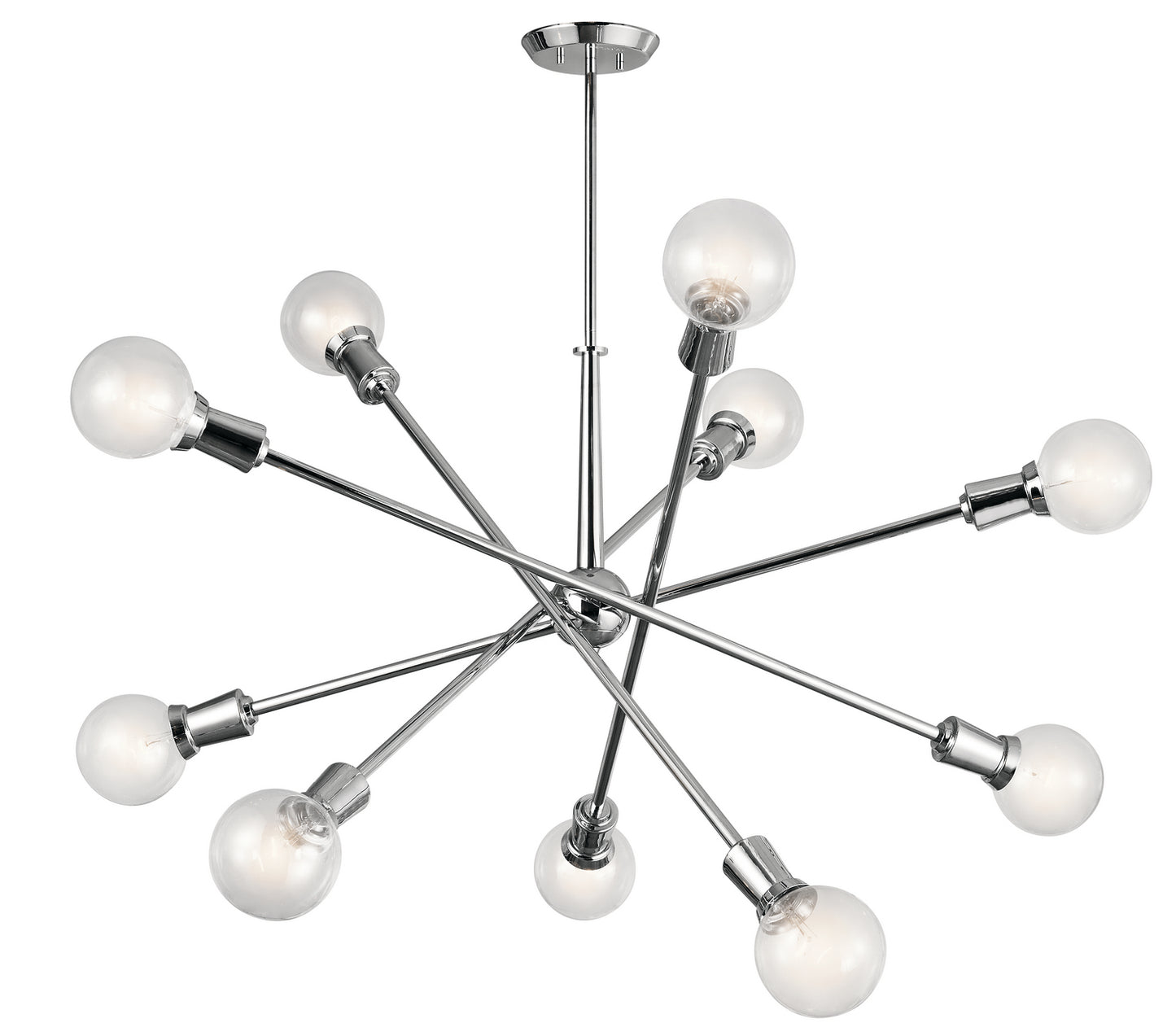 Armstrong Ten Light Chandelier in Chrome
