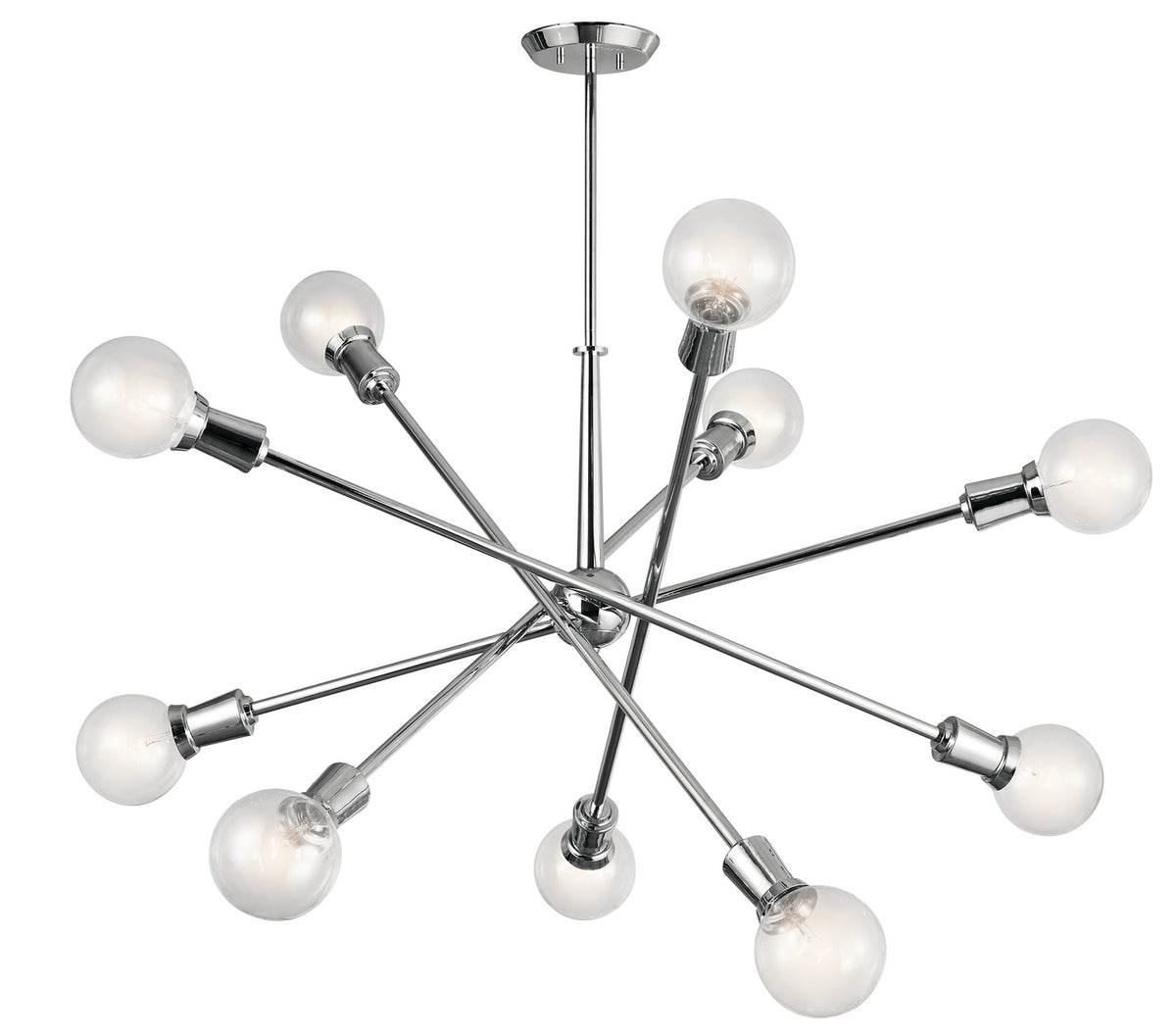 Armstrong Ten Light Chandelier in Chrome