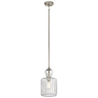 Riviera One Light Pendant in Brushed Nickel