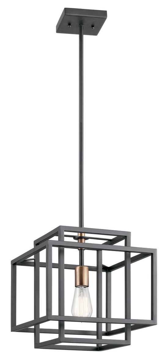 Taubert One Light Pendant in Black