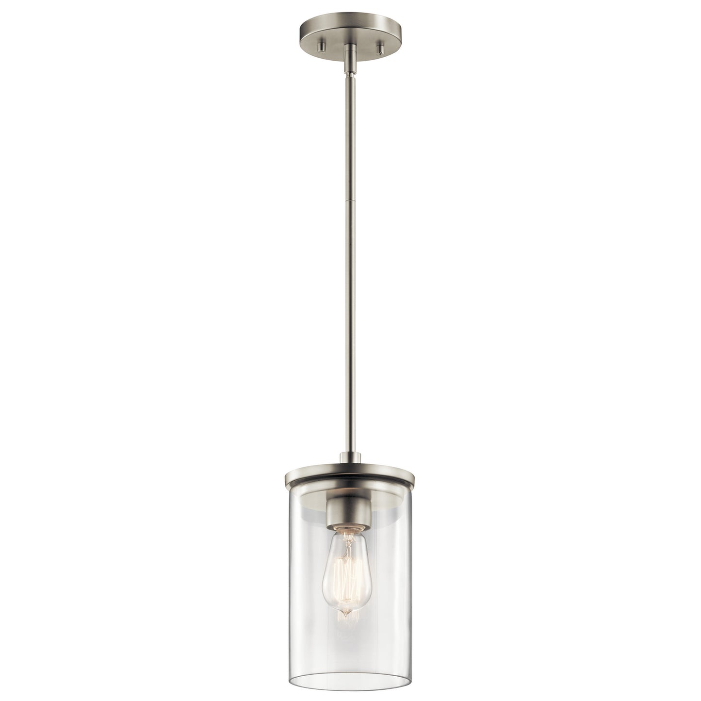 Crosby One Light Mini Pendant in Brushed Nickel