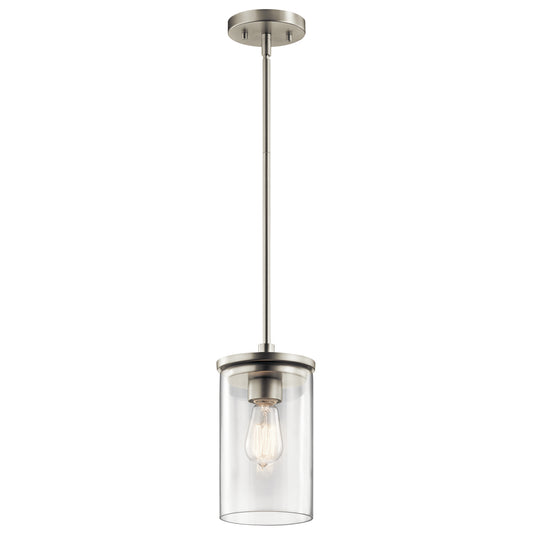 Crosby One Light Mini Pendant in Brushed Nickel