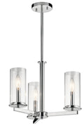 Crosby Three Light Chandelier/Semi Flush in Chrome