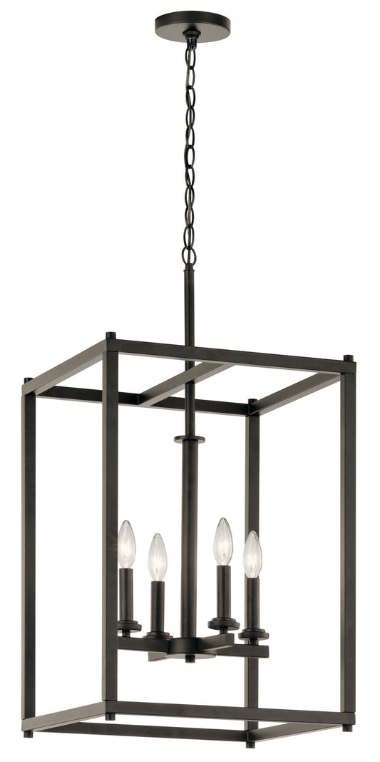 Crosby Four Light Foyer Pendant in Olde Bronze