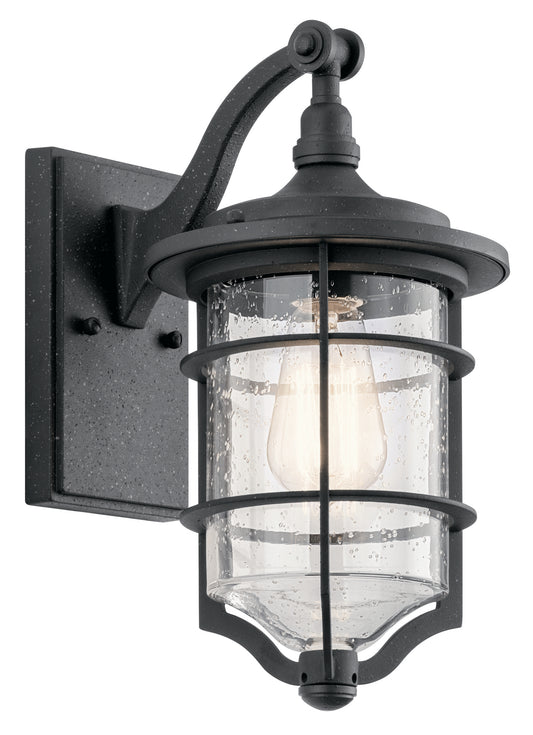 Royal Marine One Light Outdoor Wall Mount in Distressed Black