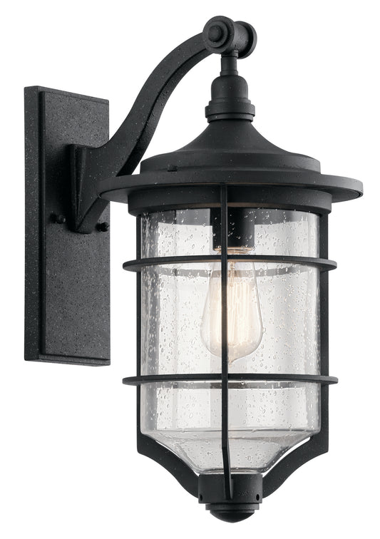Royal Marine One Light Outdoor Wall Mount in Distressed Black