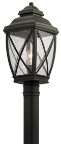 Tangier One Light Outdoor Post Mount in Olde Bronze