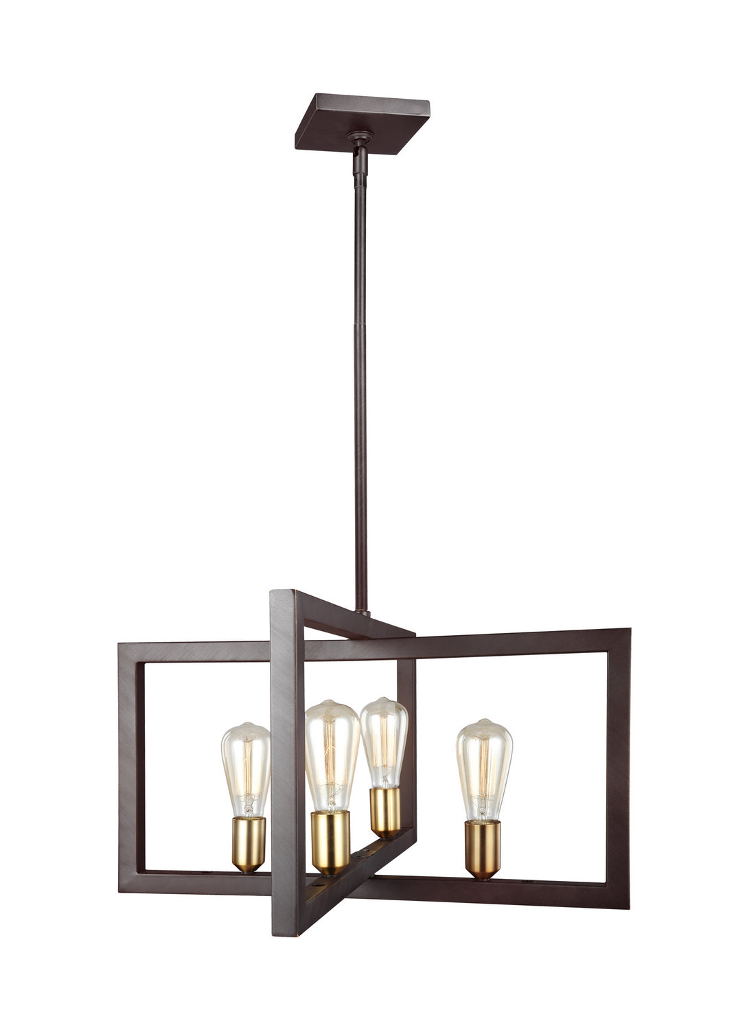 Finnegan Four Light Chandelier in New World Bronze