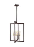 Finnegan Four Light Chandelier in New World Bronze