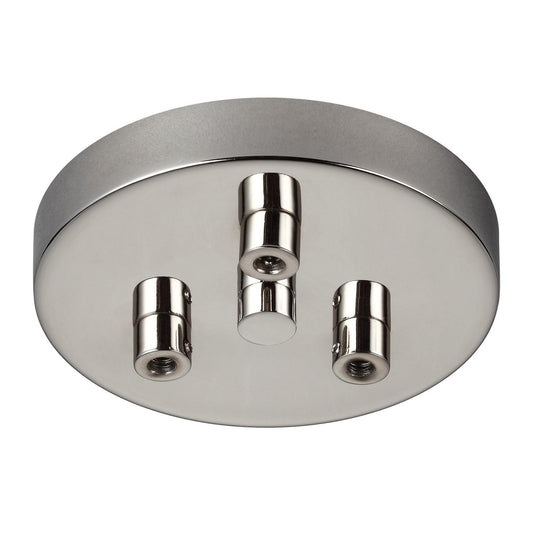 Generation Lighting - MPC03PN - Three Light Multi-Port Canopy with Swag Hooks - Multi-Port Canopies - Polished Nickel