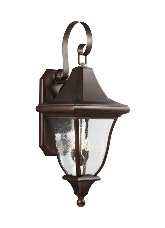 Oakmont Four Light Outdoor Wall Lantern in Patina Bronze