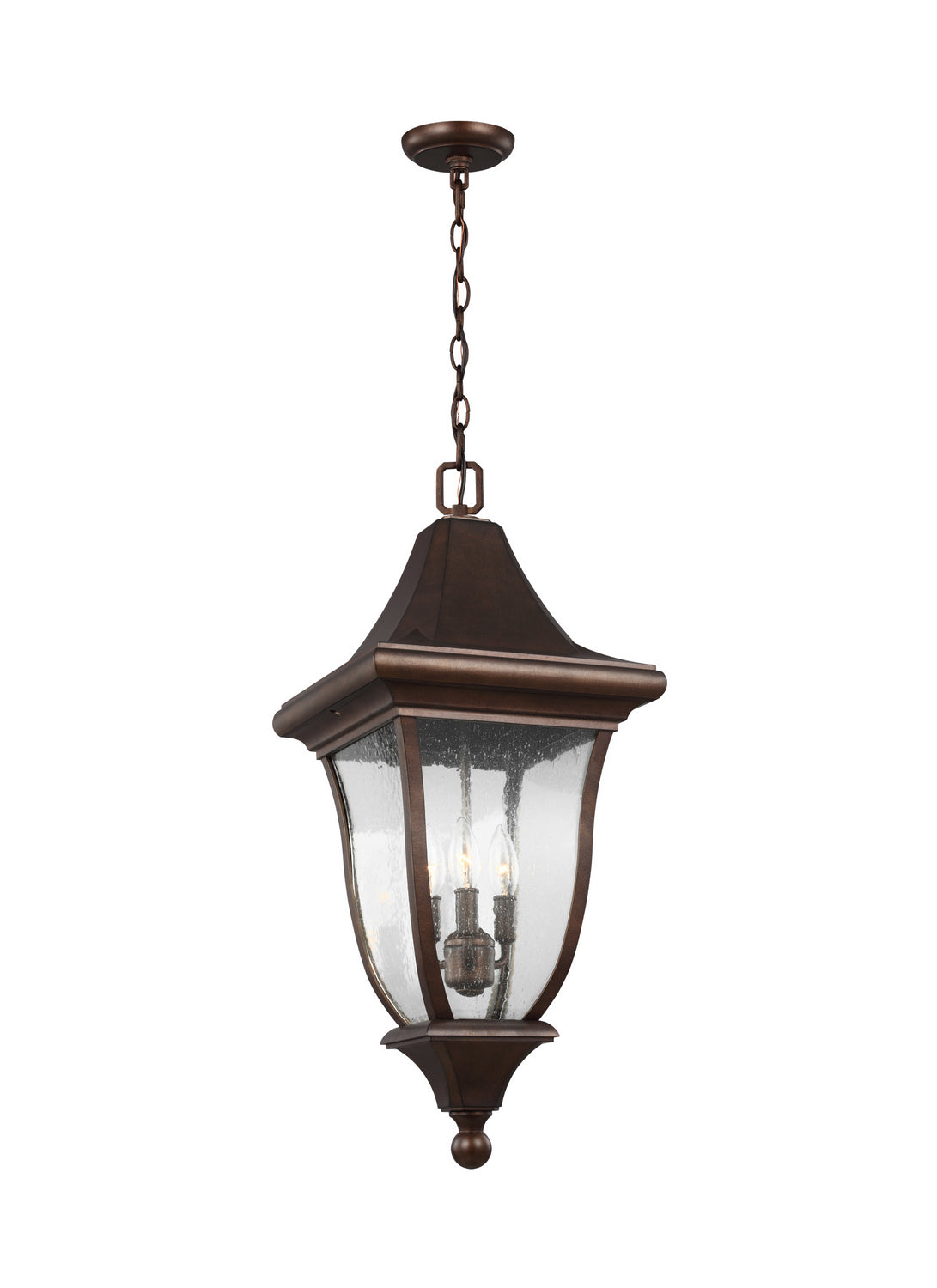 Oakmont Three Light Outdoor Pendant in Patina Bronze