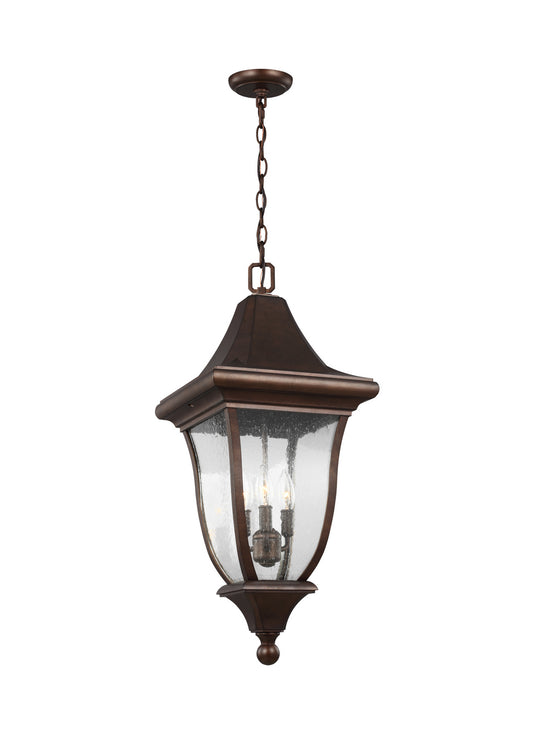 Oakmont Three Light Outdoor Pendant in Patina Bronze