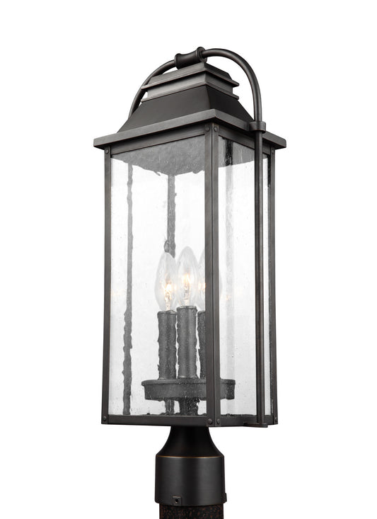 Wellsworth Three Light Post Lantern in Antique Bronze