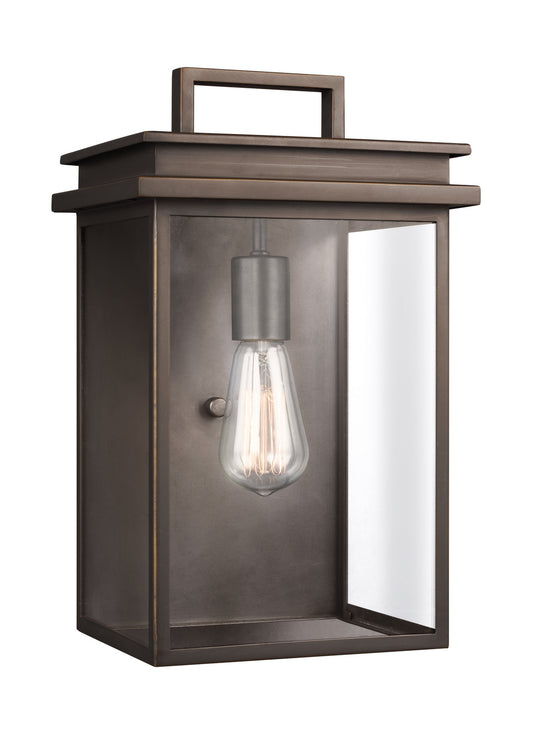 Glenview One Light Outdoor Wall Lantern in Antique Bronze