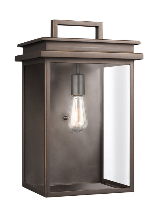 Glenview One Light Outdoor Wall Lantern in Antique Bronze