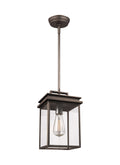 Glenview One Light Outdoor Pendant in Antique Bronze