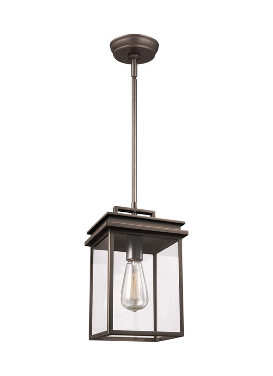 Glenview One Light Outdoor Pendant in Antique Bronze