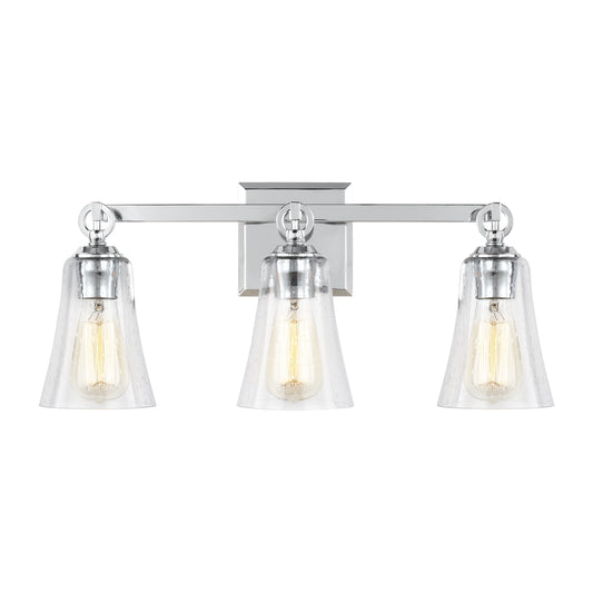 Monterro Three Light Vanity in Chrome