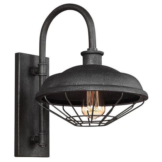 Lennex One Light Outdoor Wall Lantern in Slate Grey Metal