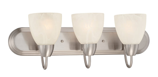 Torino Three Light Bath Bar in Brushed Nickel
