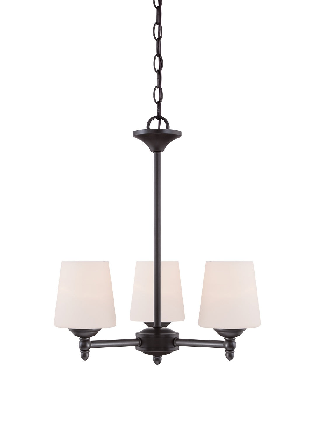 Darcy Three Light Chandelier in Oil Rubbed Bronze