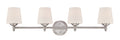 Darcy Four Light Bath Bar in Brushed Nickel