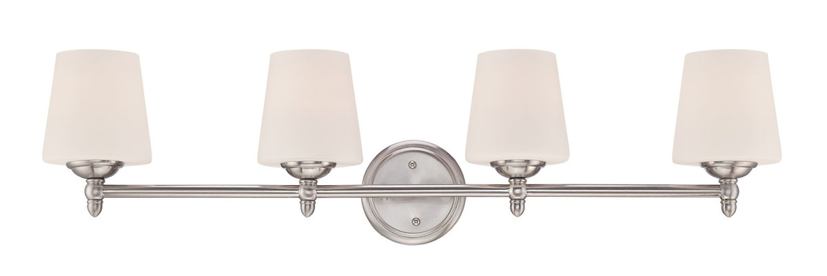 Darcy Four Light Bath Bar in Brushed Nickel
