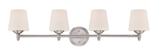 Darcy Four Light Bath Bar in Brushed Nickel