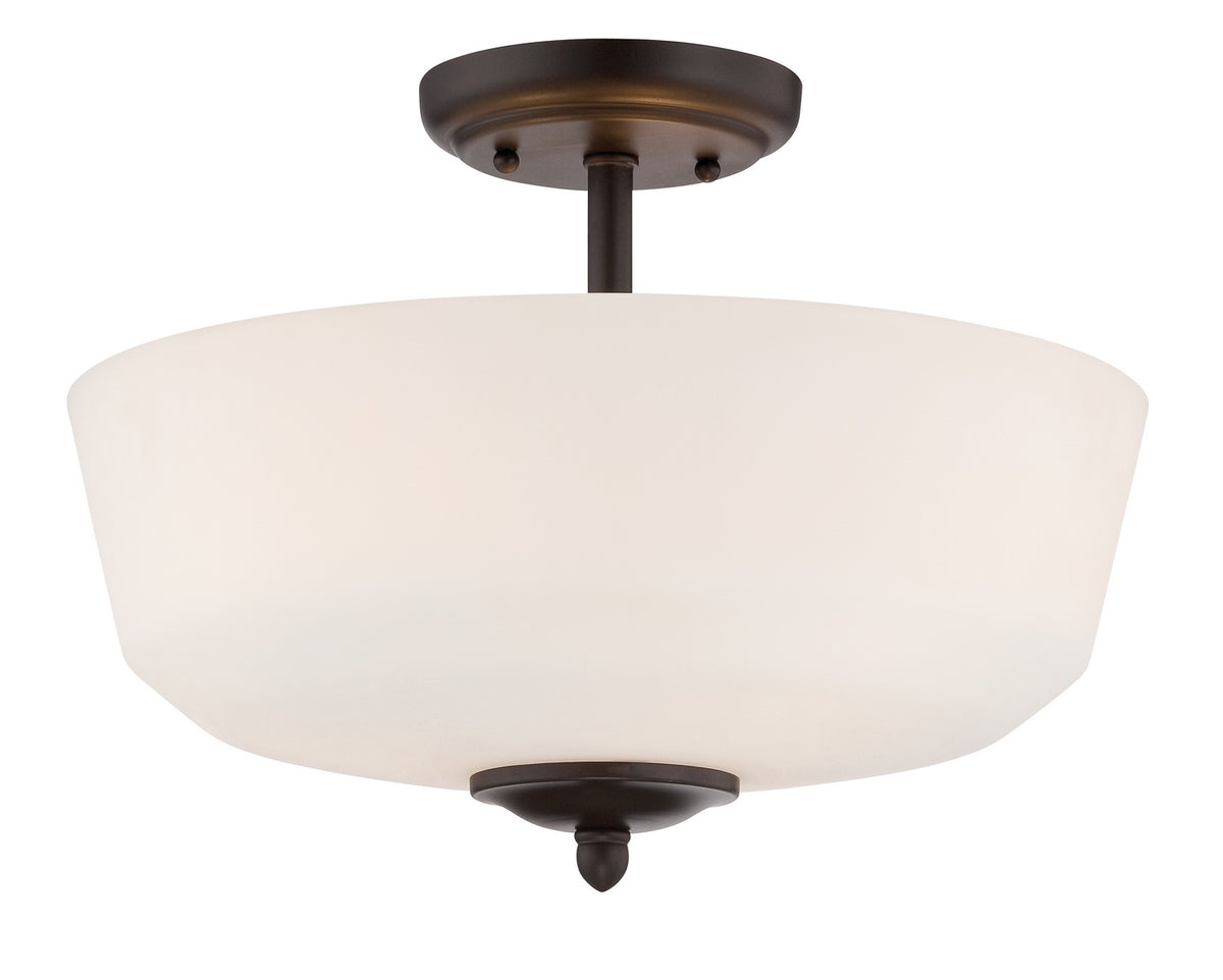 Darcy Three Light Semi-Flush Mount in Oil Rubbed Bronze