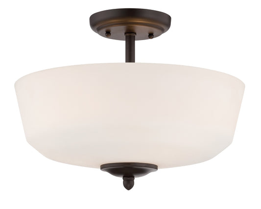 Darcy Three Light Semi-Flush Mount in Oil Rubbed Bronze