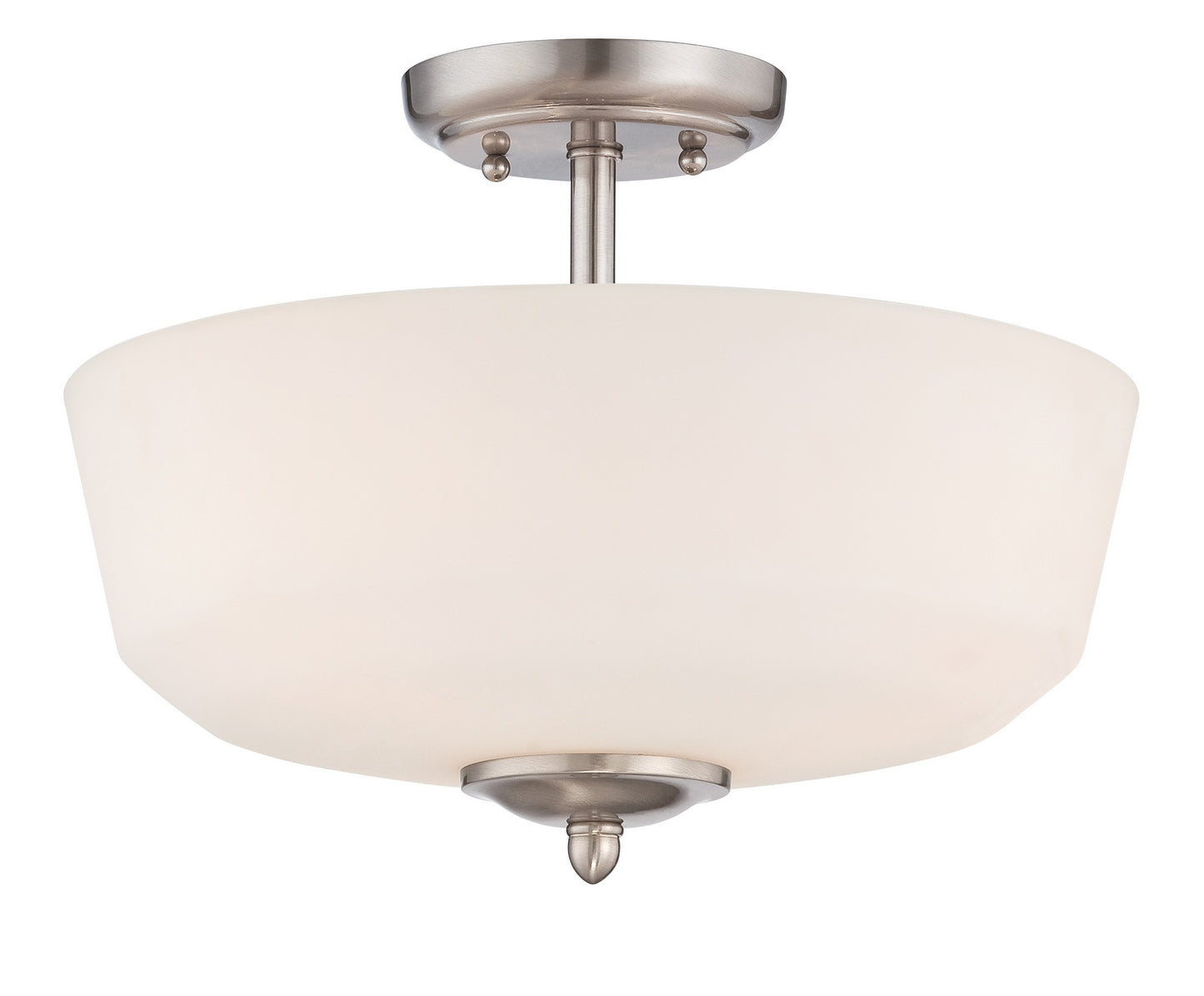 Darcy Three Light Semi-Flush Mount in Brushed Nickel