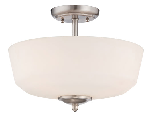 Darcy Three Light Semi-Flush Mount in Brushed Nickel