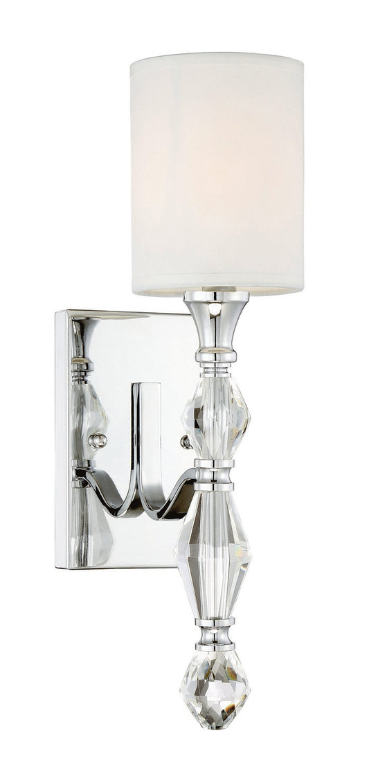 Evi One Light Wall Sconce in Chrome