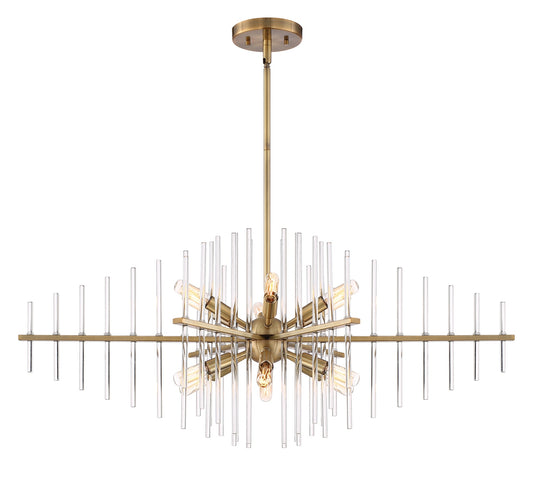 Reeve 12 Light Island Pendant in Burnished Antique Brass